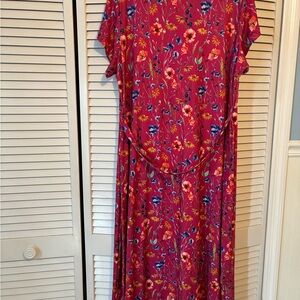 Women’s Magenta Floral Maxi Dress